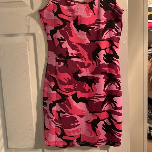 Dresses | Fashion Nova Pink And Camo Dress | Poshmark